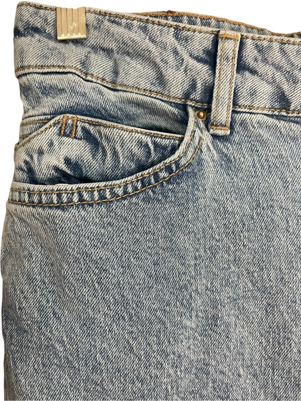 Zara High Rise Straight Jeans Light Blue - Picture 4 of 16